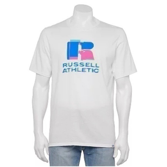 Russell Athletic T- Shirt Truman Tee Men's Size Large White Short Sleeve‎ NEW - Picture 5 of 5